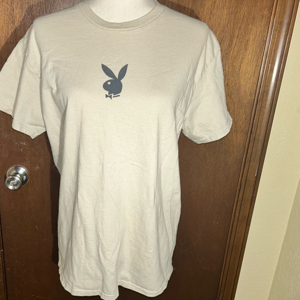 PLAYBOY Bunny Classic Beige Short Sleeve Tee Medium